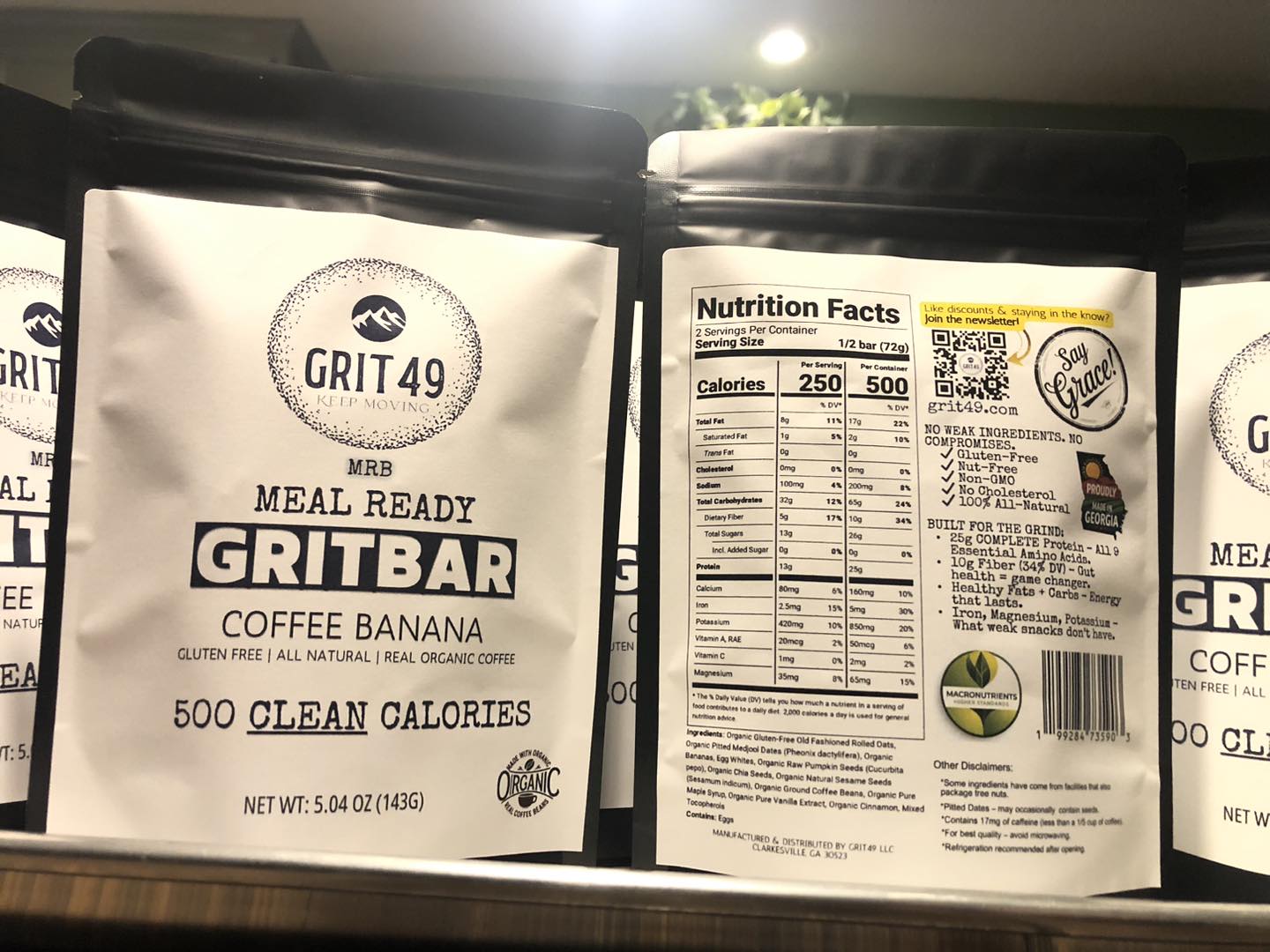 GRITBAR - COFFEE BANANA - Meal Ready - Bundled Packs