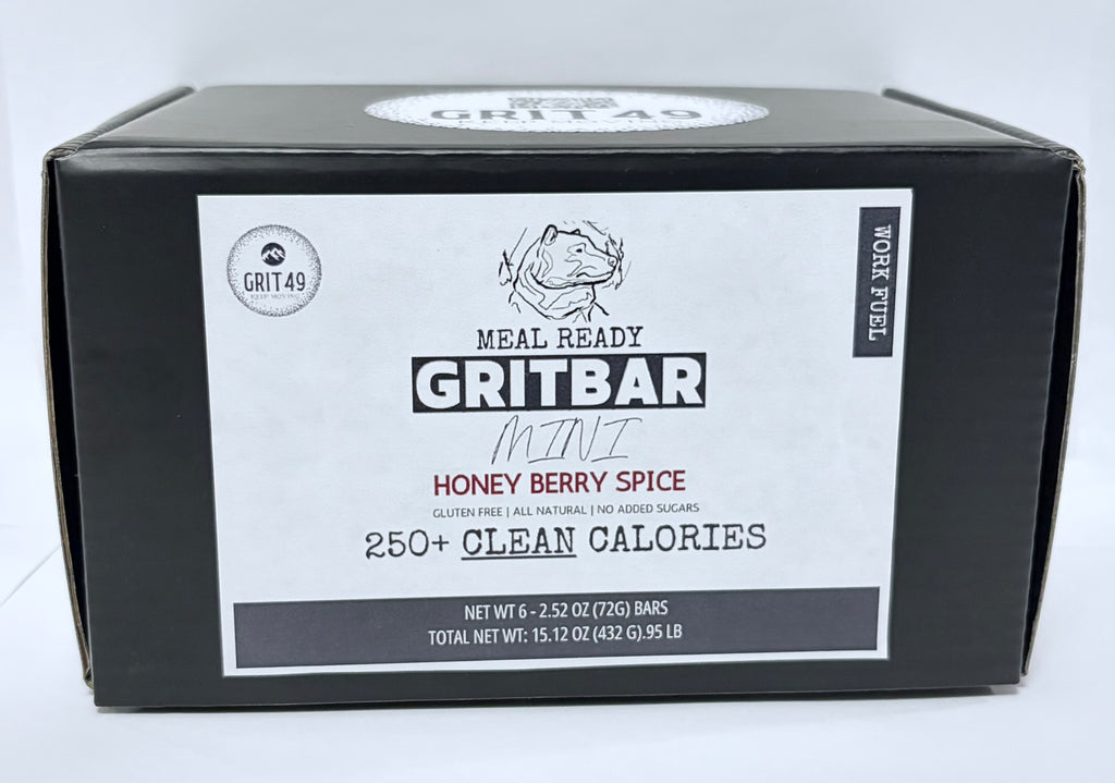GRITBAR Mini - 6 Pack - HONEY BERRY SPICE - Meal Ready